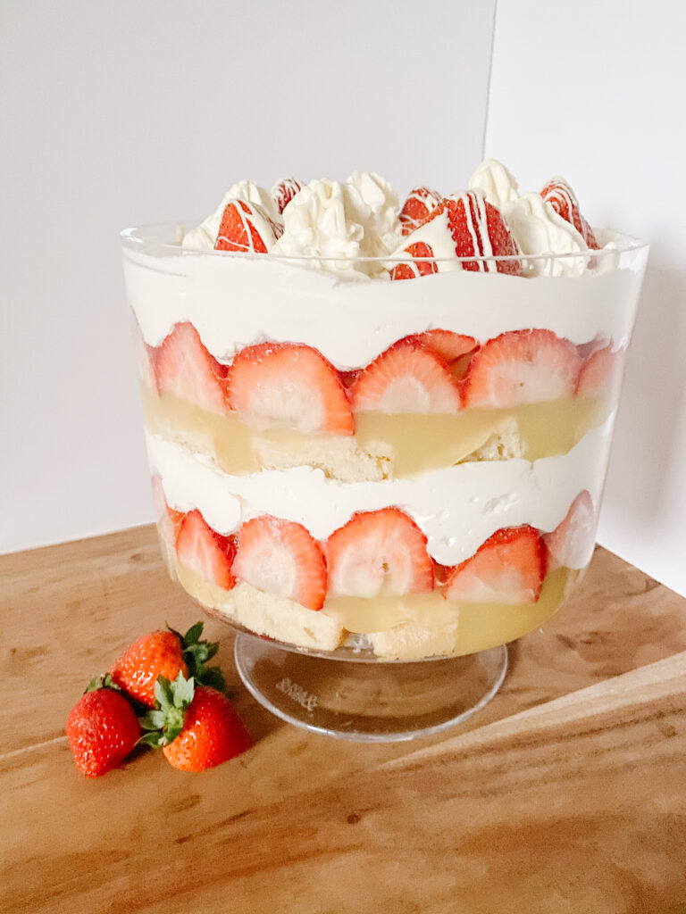 Strawberries and Cream Trifle Side