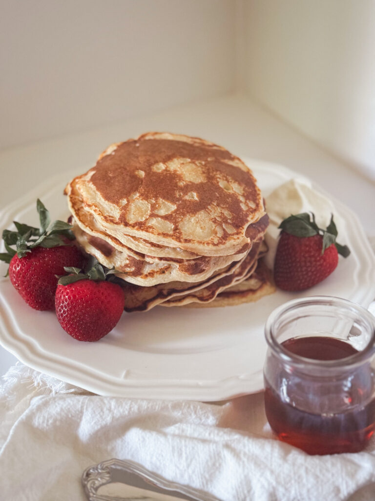 Gluten Free Pancakes and Strawberries